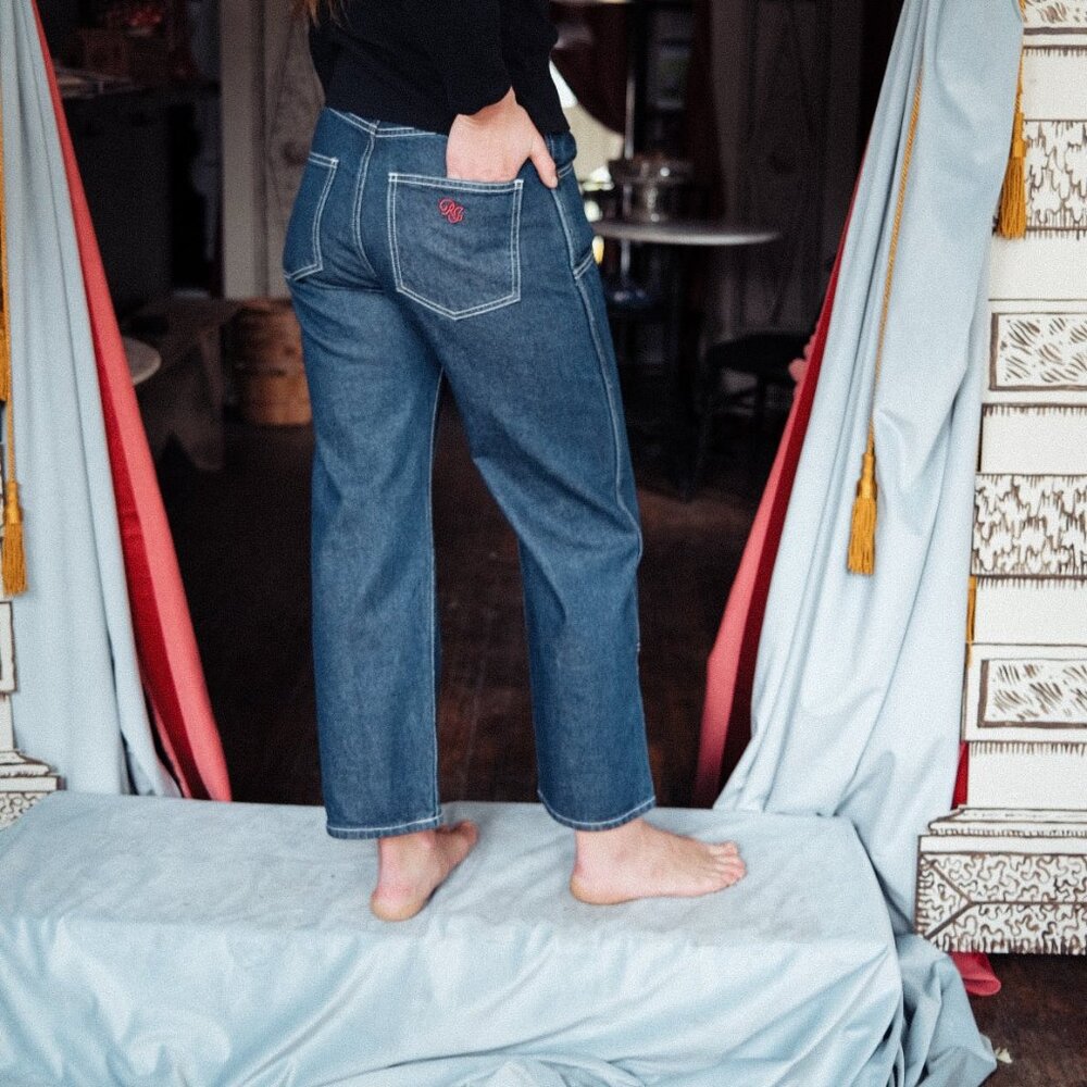 Rudy Jude Limited Edition Holiday Embroidery Utility Jeans - New With Tags